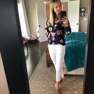 Cabi Long Sleeve Floral Blouse, sz small